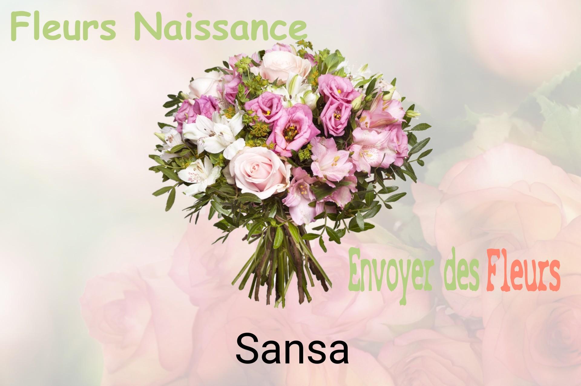 Bouquet de fleurs de naissance livré à Sansa
